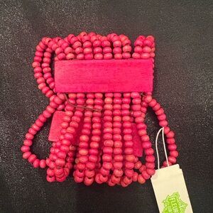 Vibrant Pink Beaded Bracelet